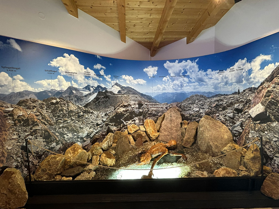 1:1 replica of the site where Ötzi was found